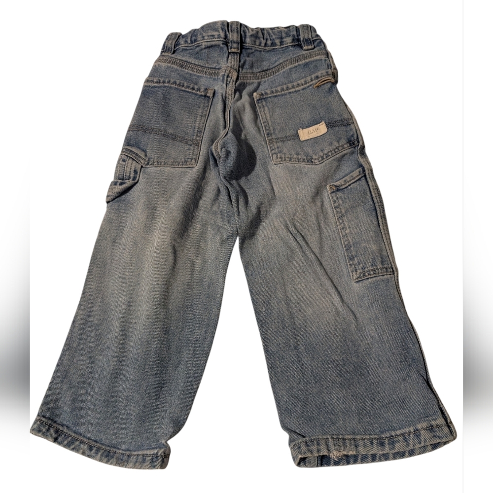 GAP Vintage Y2K Kids Blue Denim Cargo Jeans Size 5